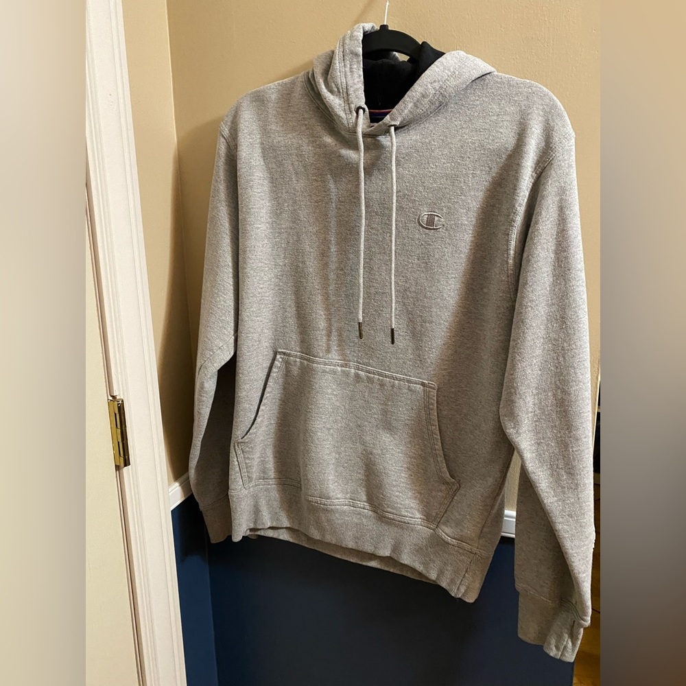 CHAMPION Men’s Small Gray Hoodie Sweatshirt